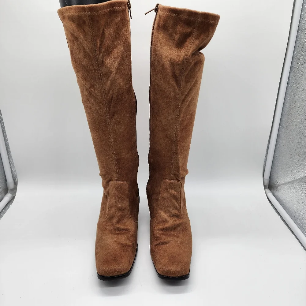 Etienne Aigner Historia Square Toe Heeled Sock‎ Boots Size 6 - Picture 5 of 14